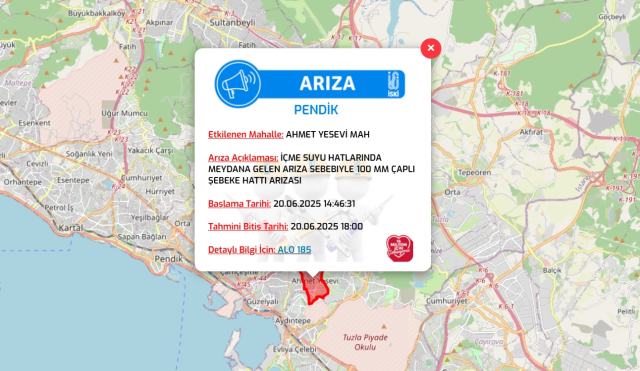 İstanbul PENDİK su kesintisi! 20-21 Haziran İSKİ Pendik su kesintisi ne zaman bitecek, sular ne zaman gelecek?