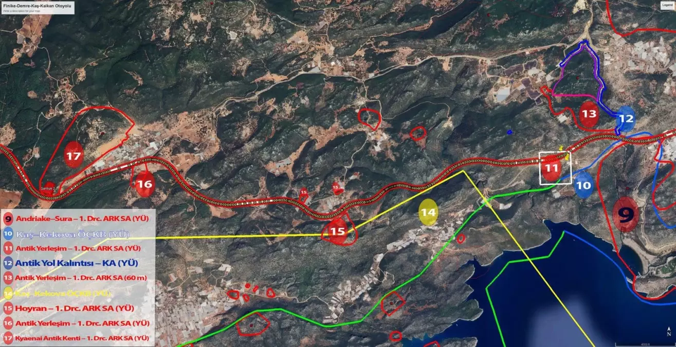 Kalkan otoyol projesinin iptali için açılan davalarda bilirkişi keşfi tamamlandı