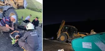 Kamyon yemek yiyen işçilerin arasında daldı