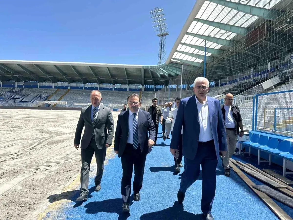 Erzurum'da Stadyum Yenileme Çalışmaları Devam Ediyor