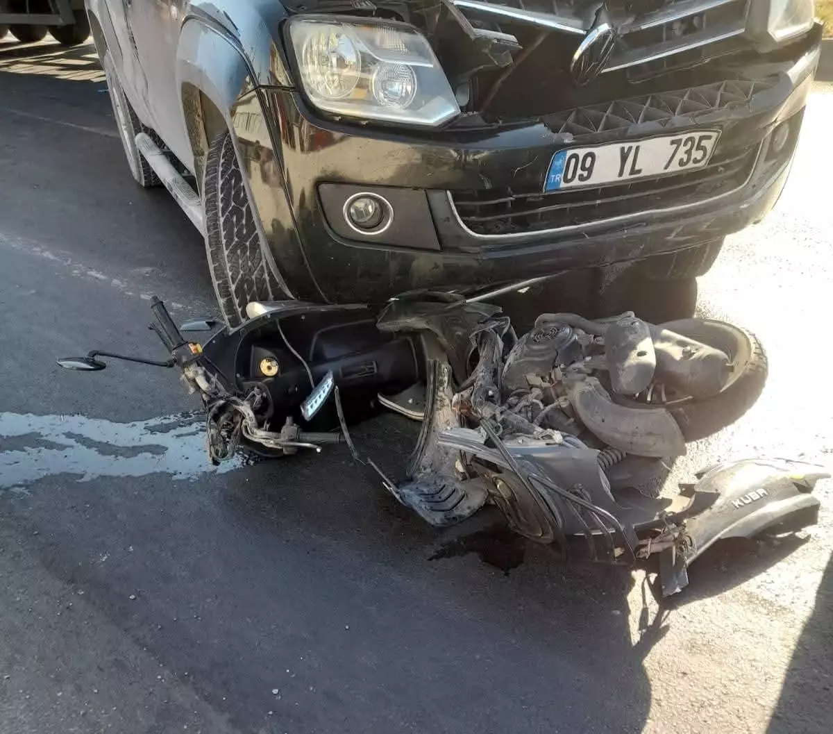 Söke'de Trafik Kazası: Motosiklet Sürücüsü Yaralandı