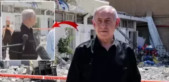 Netanyahu canlı yayında konuşurken bina çöktü