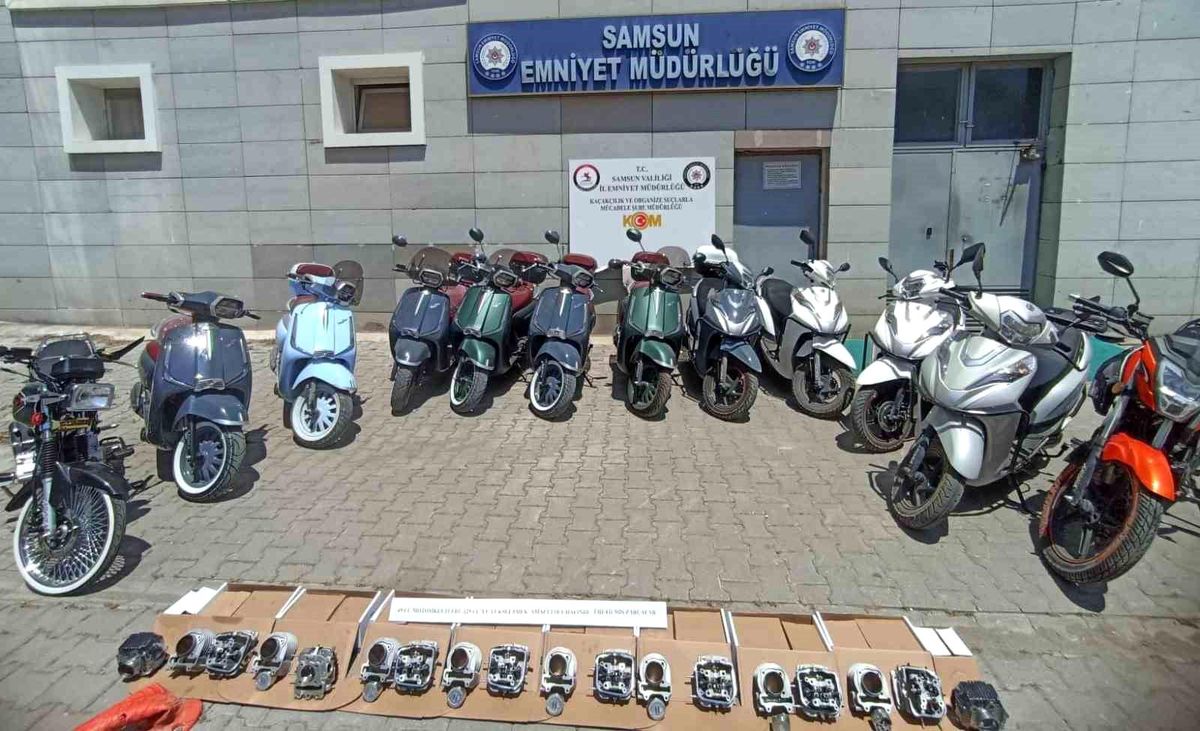 Samsun'da Motosikletlerde Usulsüz Silindir Hacmi Artışı Operasyonu: 12 Gözaltı
