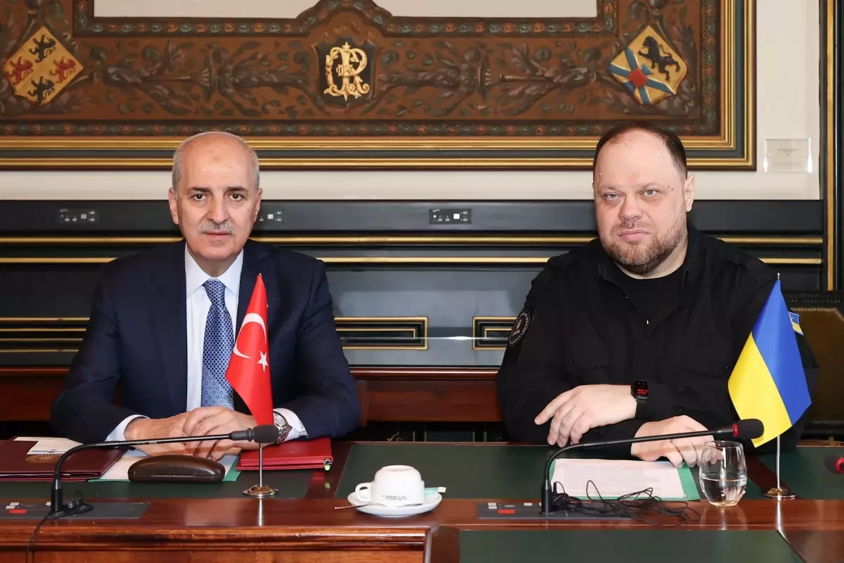 TBMM Başkanı Numan Kurtulmuş, Ukrayna Meclis Başkanı ile Brüksel'de Görüştü