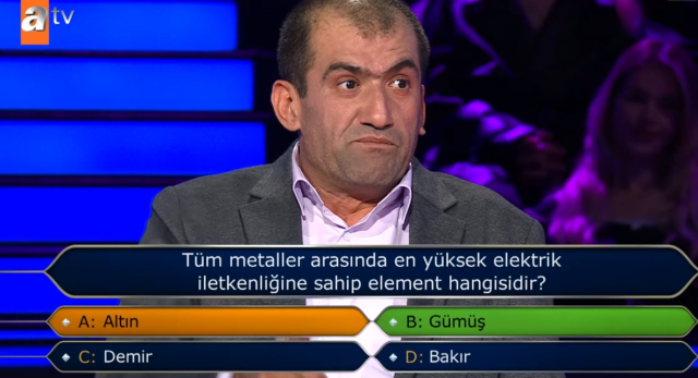 Tüm metaller arasında en yüksek elektrik iletkenliğine sahip element hangisidir?