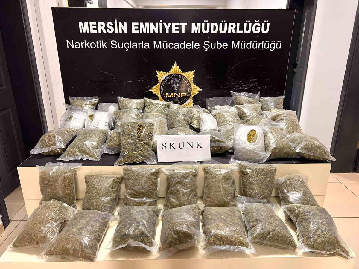 Mersin'de Uyuşturucu Operasyonu: 23 Kilo Skunk Ele Geçirildi