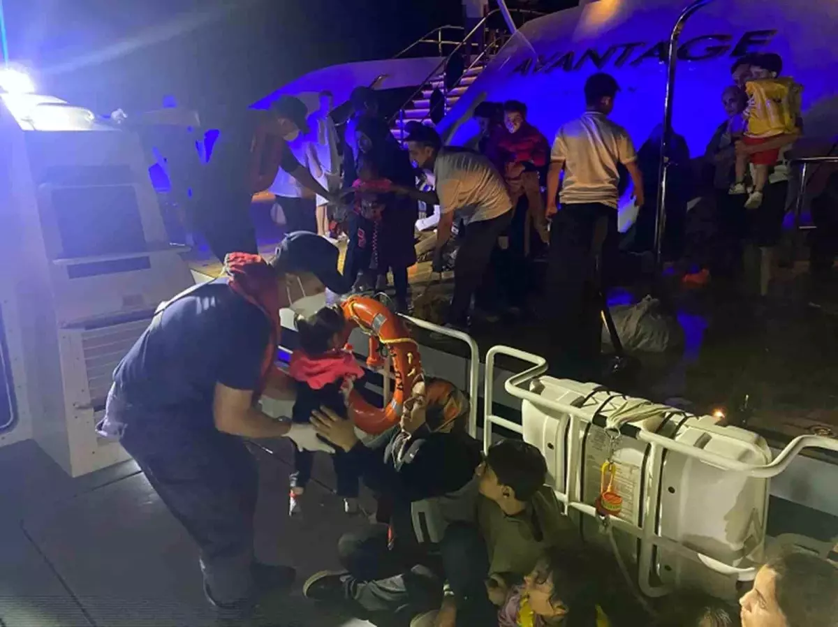 Fethiye Açıklarında Düzensiz Göçmenler Kurtarıldı