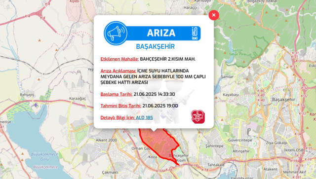 İstanbul BAŞAKŞEHİR su kesintisi! 21-22 Haziran İSKİ Başakşehir su kesintisi ne zaman bitecek, sular ne zaman gelecek?
