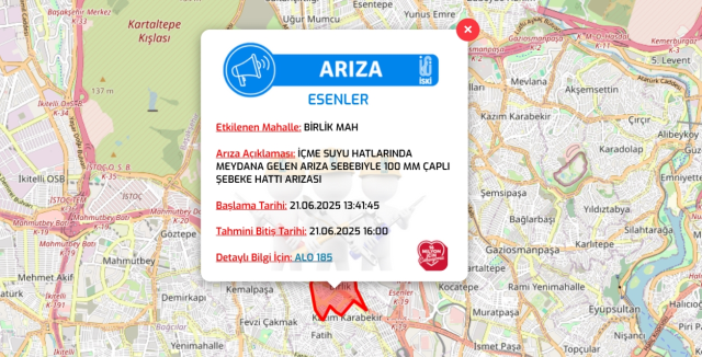 İstanbul ESENLER su kesintisi! 21-22 Haziran İSKİ Esenler su kesintisi ne zaman bitecek, sular ne zaman gelecek?