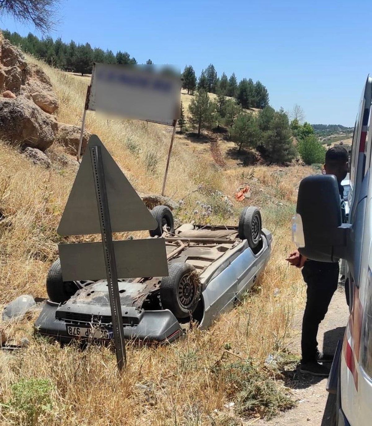 Adıyaman'da Takla Atan Otomobilde 1 Kişi Yaralandı