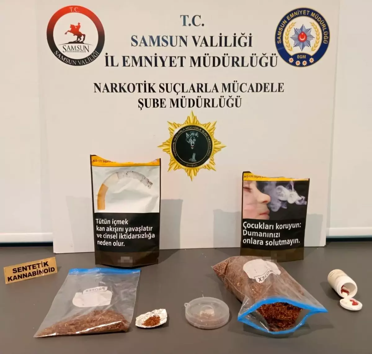 Samsun'da Narkotik Operasyonu: 300 Gram Bonzai ve 12 Sentetik Ecza Ele Geçirildi