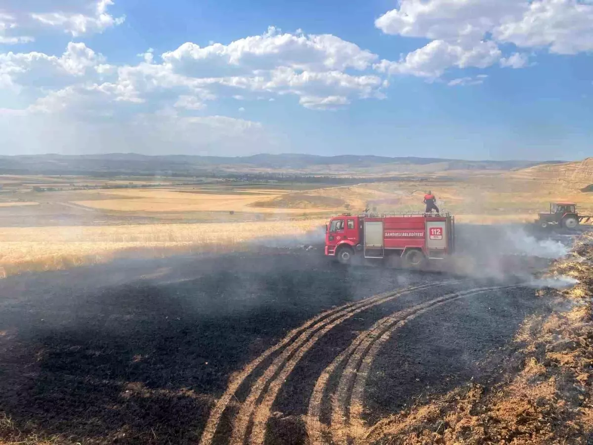 Afyonkarahisar'da Yangın Paniği: Tarlalar Zarar Gördü