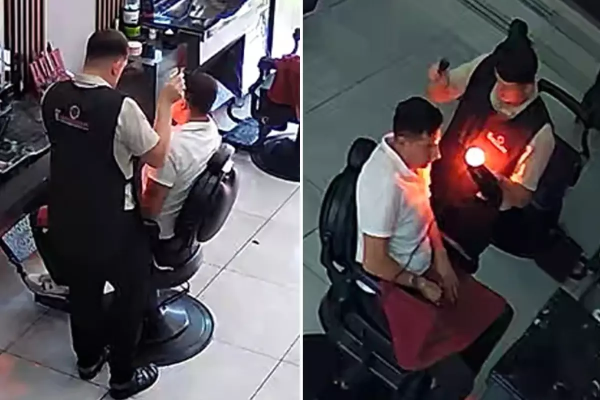 Berberde fön makinesi bomba gibi patladı