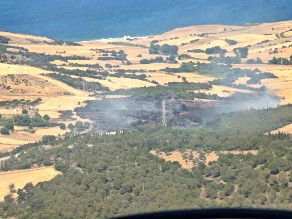 Çanakkale'nin Biga İlçesinde Yangın Kontrol Altına Alındı