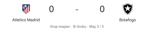 Atletico Madrid Botafogo maçı kaç kaç, bitti mi? MAÇ SONUCU! Atletico Madrid Botafogo golleri kim attı, canlı maç anlatımı!