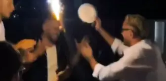 Barış Alper Yılmaz, arkadaşının kafasında tabak kırdı
