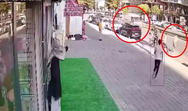 He was caught under the minibus while escaping from the fight he was in the middle of! Terrifying moments captured on camera