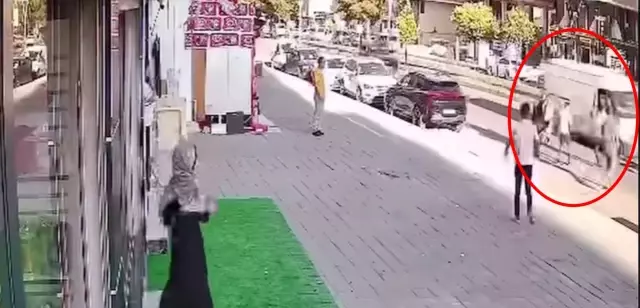 He was caught under the minibus while escaping from the fight he was in the middle of! Terrifying moments captured on camera