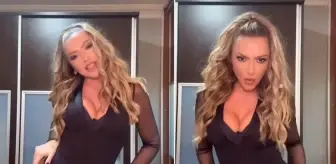 Hadise, iddialı sahne kostümüyle ayna karşısında dans etti