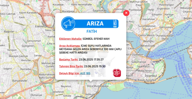 İstanbul FATİH su kesintisi! 23-24 Haziran İSKİ Fatih su kesintisi ne zaman bitecek, sular ne zaman gelecek?