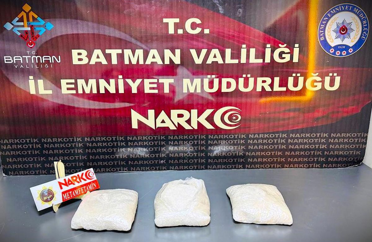 Batman'da Otobüste 3 Kilogram Uyuşturucu Ele Geçirildi