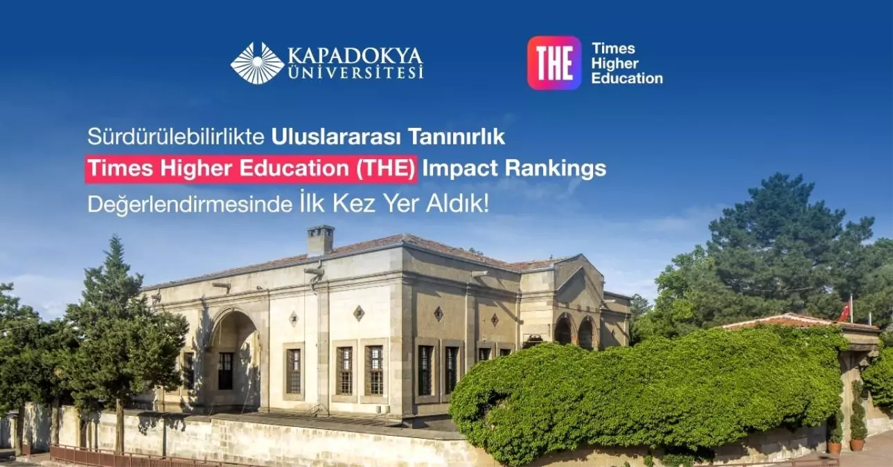 Kapadokya Üniversitesi, THE Impact Rankings 2025'te Yer Aldı