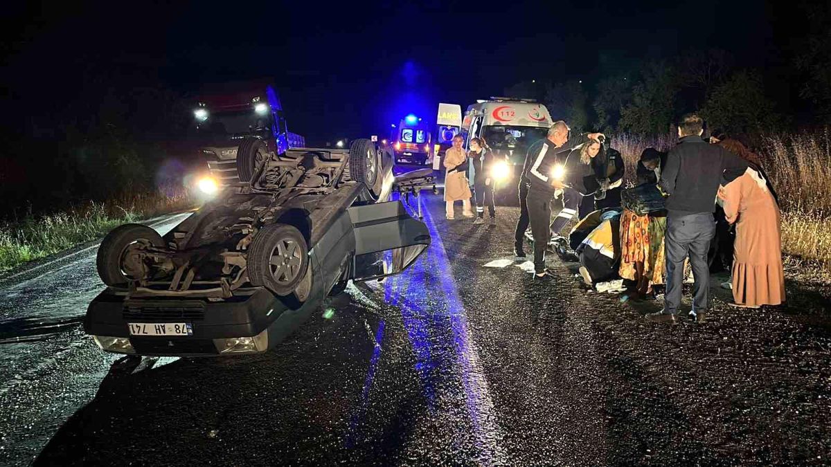 Karabük'te Takla Atan Otomobilde 4 Yaralı