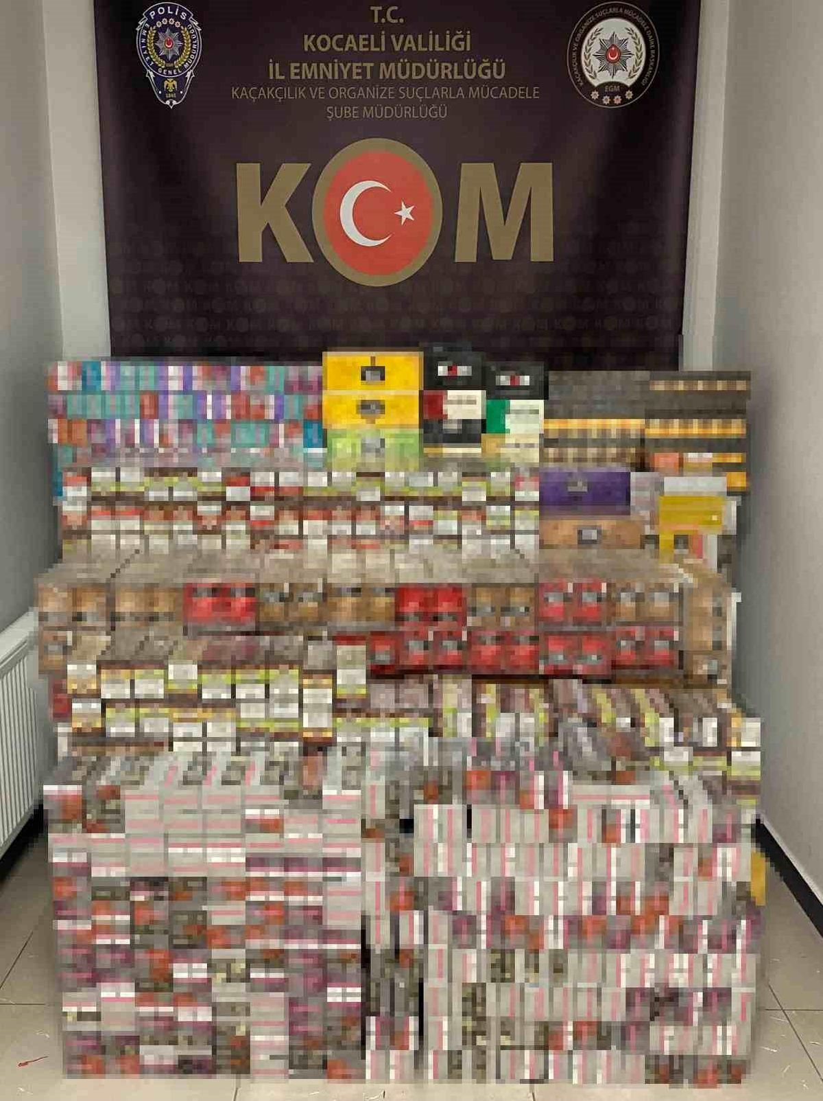 Kocaeli TEM Otoyolu'nda Kaçak Tütün ve Ürünler Ele Geçirildi
