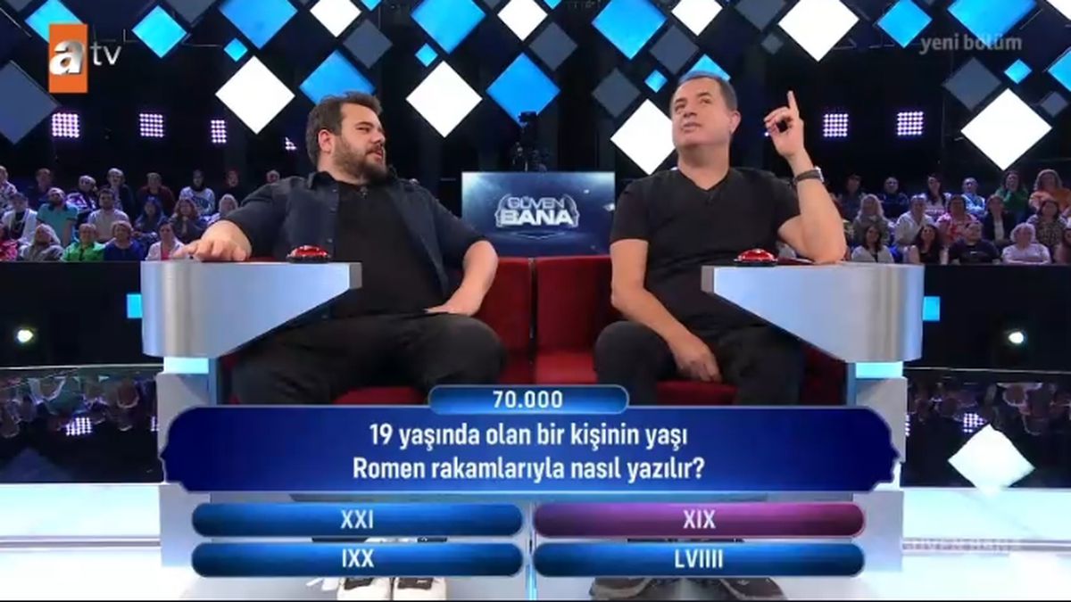 19 yaşında olan bir kişinin yaşı Romen rakamıyla nasıl yazılır?