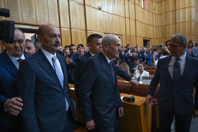 Bahçeli, 147 gün sonra MHP kürsüsünde Bahçeli, 147 gün sonra MHP kürsüsünde