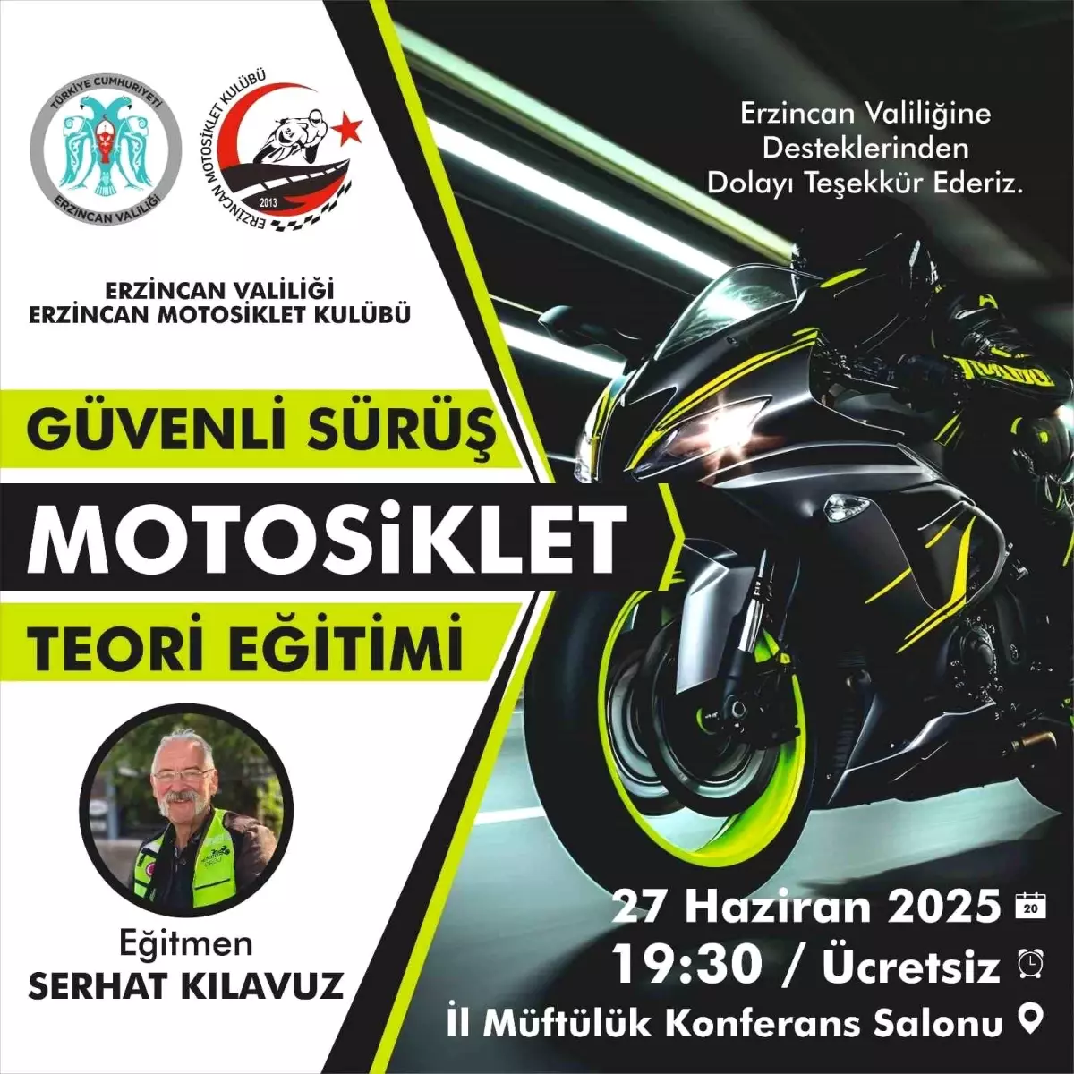 Erzincan'da Güvenli Sürüş Eğitimi Düzenleniyor