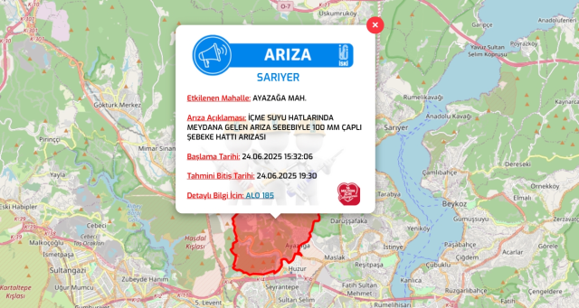 İstanbul SARIYER su kesintisi! 24-25 Haziran İSKİ Sarıyer su kesintisi ne zaman bitecek, sular ne zaman gelecek?
