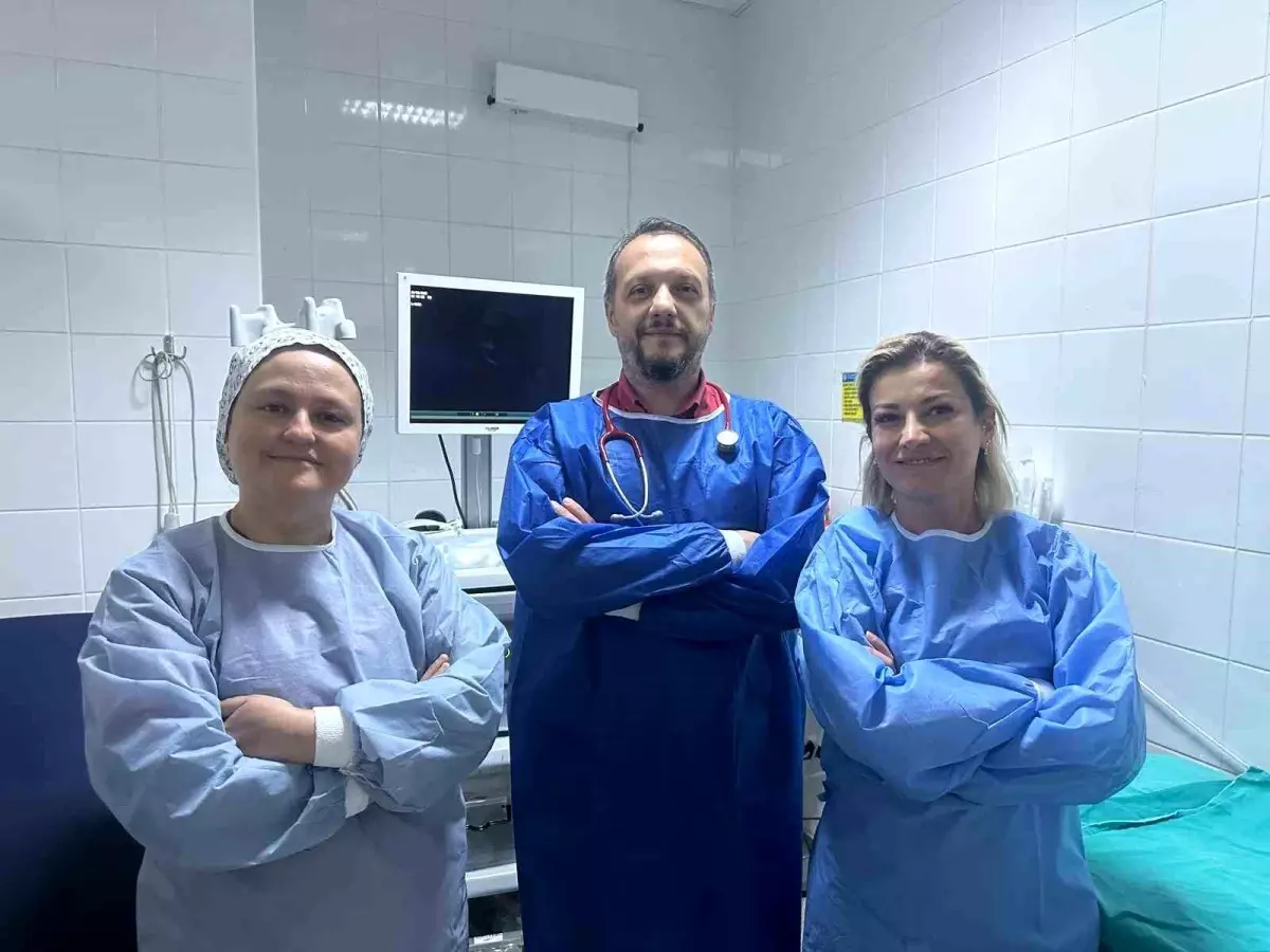 Isparta'da Yutulan Çivi Endoskopik Müdahale ile Çıkarıldı