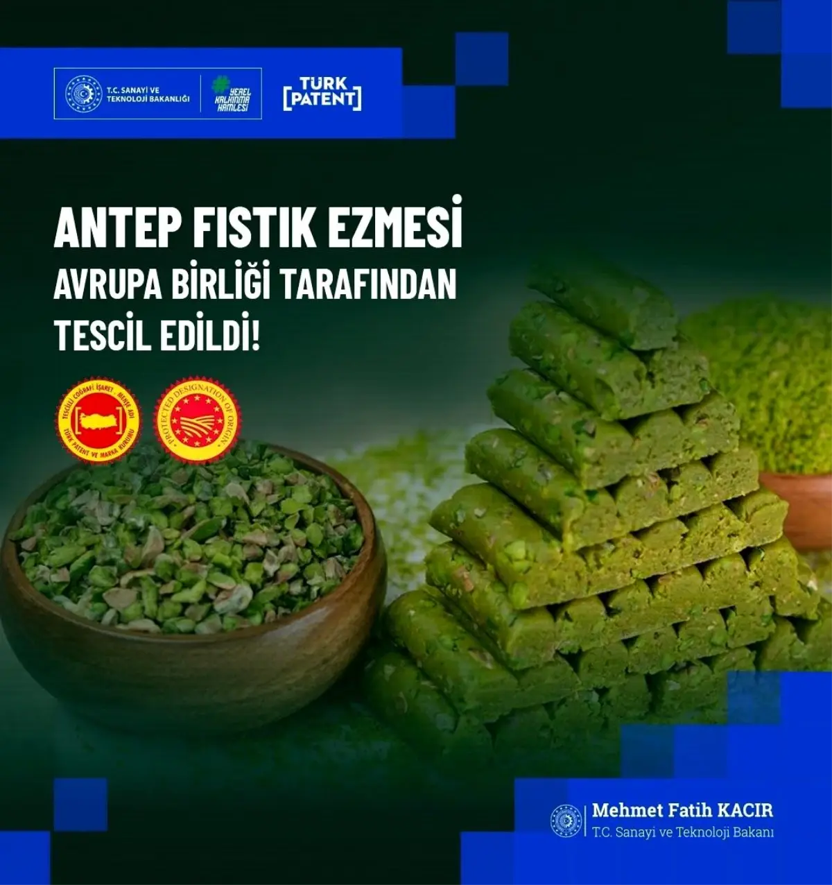 Antep Fıstık Ezmesi AB'den Coğrafi Tescil Aldı