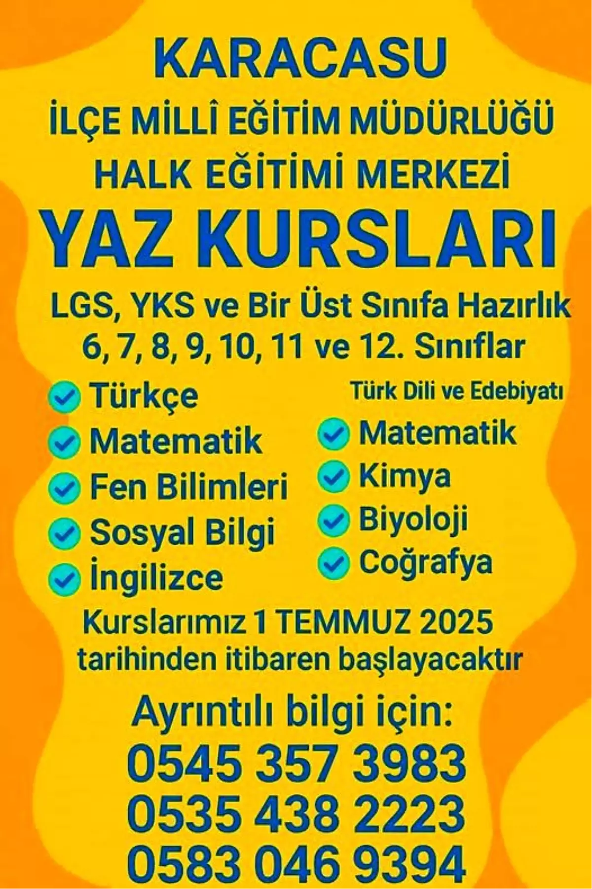 Aydın'da Ücretsiz Yaz Kursları Başlıyor
