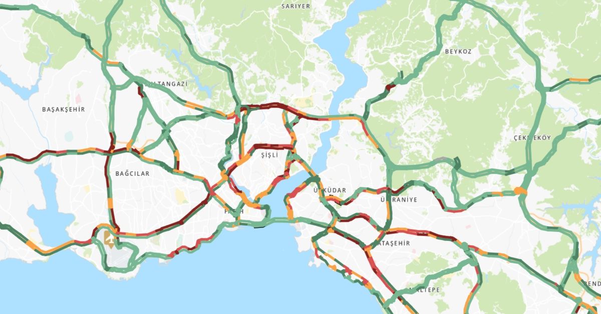 Trafik durumu haritası (CANLI) 25 Haziran İstanbul'da trafik yoğunluğu yüzde kaç?