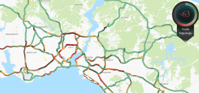 Trafik durumu haritası (CANLI) 25 Haziran İstanbul'da trafik yoğunluğu yüzde kaç?