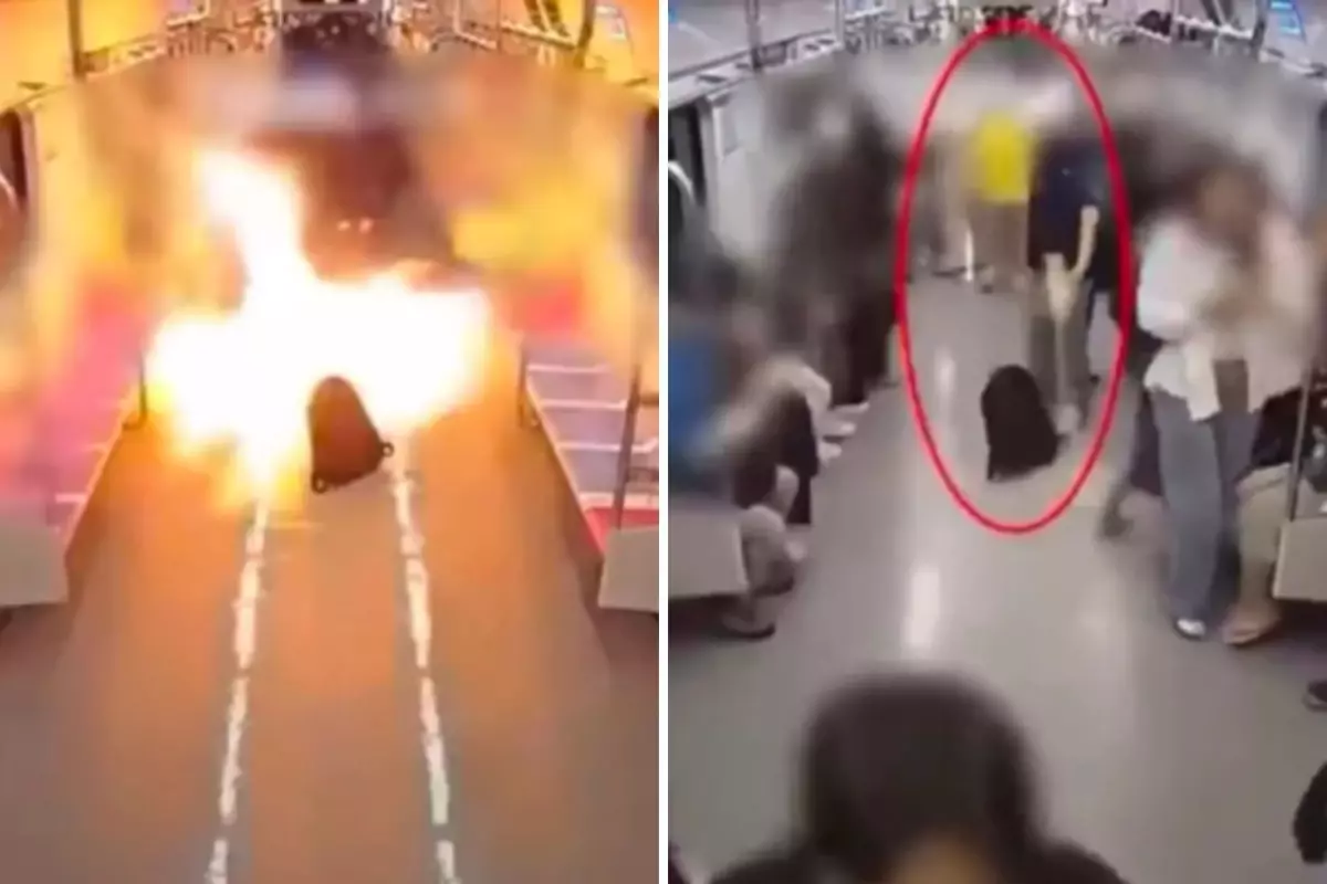 Boşanmak isteyen karısına kızdı, kalabalık metro vagonunu ateşe verdi