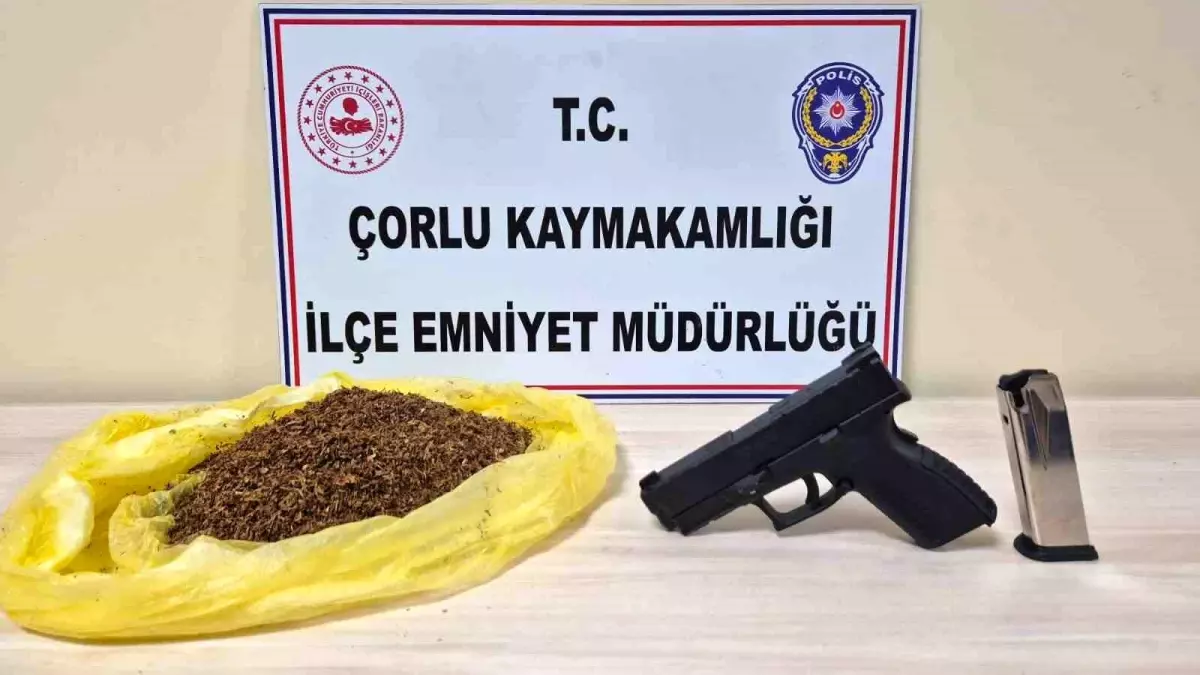 Çorlu'da uyuşturucu ve ruhsatsız tabanca ele geçirildi: 1 tutuklu