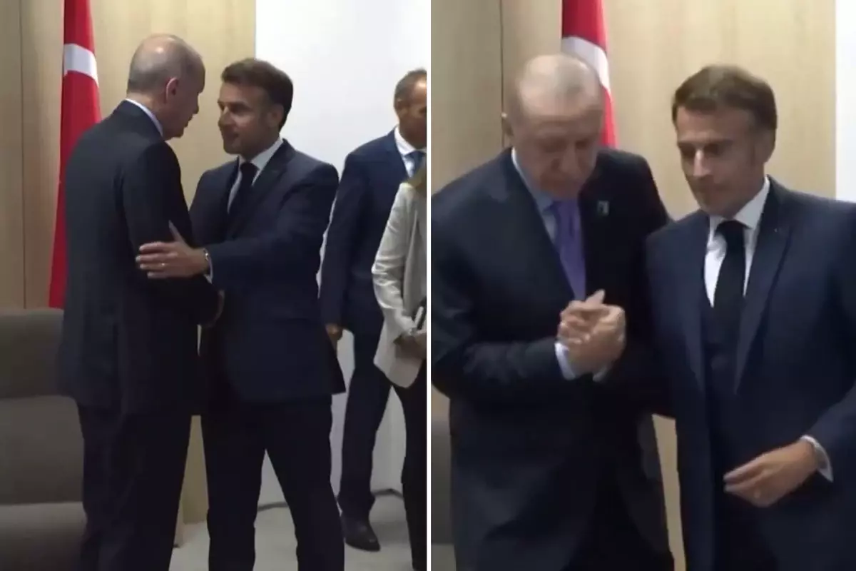 Erdoğan, vücut diliyle üstünlük kurmaya çalışan Macron'u tek hamlede boşa düşürdü