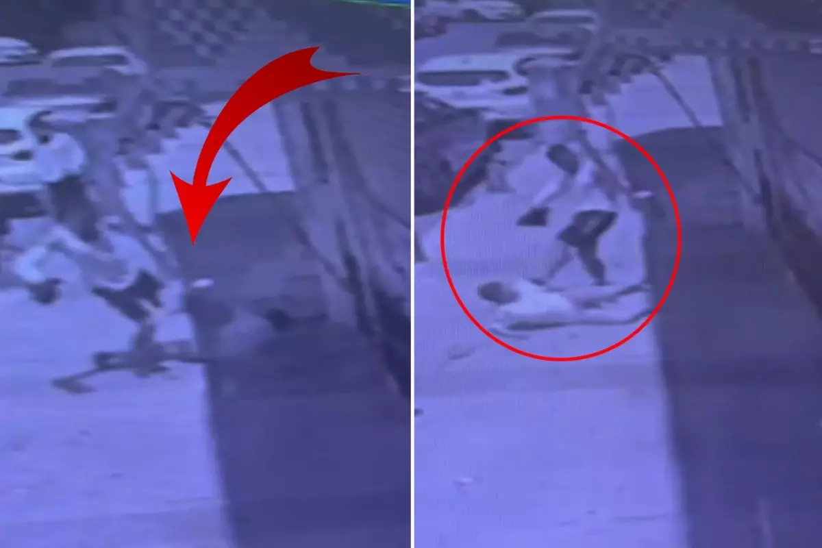 Zihinsel engelli çocuğu tekme tokat darbetti
