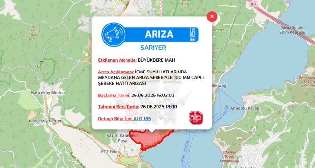 İstanbul SARIYER su kesintisi! 26-27 Haziran İSKİ Sarıyer su kesintisi ne zaman bitecek, sular ne zaman gelecek?