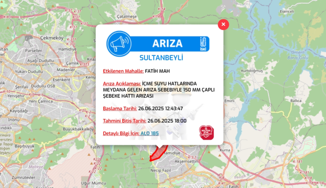 İstanbul SULTANBEYLİ su kesintisi! 26-27 Haziran İSKİ Sultanbeyli su kesintisi ne zaman bitecek, sular ne zaman gelecek?