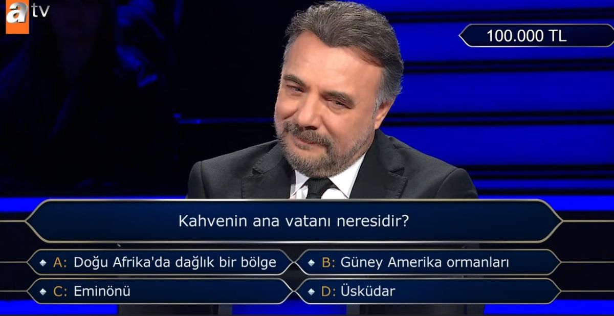 Kahvenin ana vatanı Doğu Afrika'da dağlık bir bölge mi, Güney Amerika ormanları mı, Eminönü mü, Üsküdar mı?