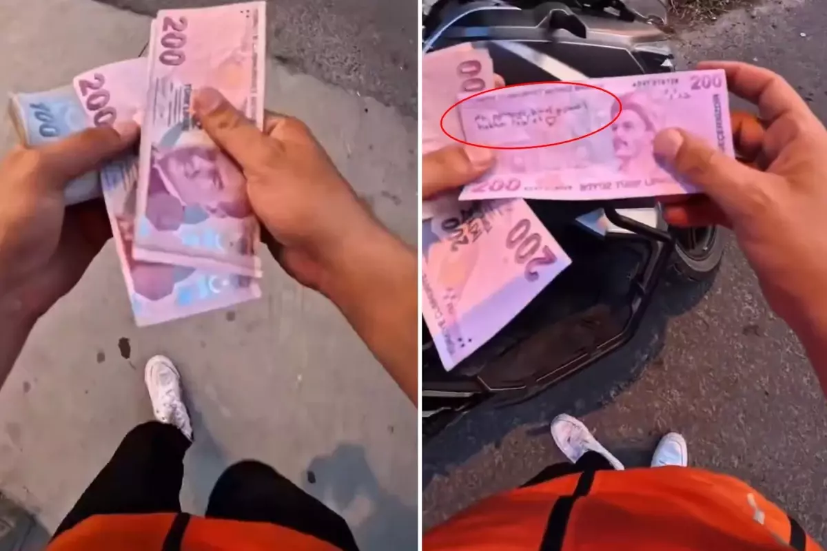 Paranın üzerine yazılan not, öğrenci evine sipariş götüren kuryeyi çıldırttı