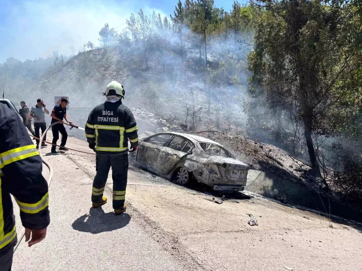 Çanakkale'de Trafik Kazası: Baba Yangında Hayatını Kaybetti
