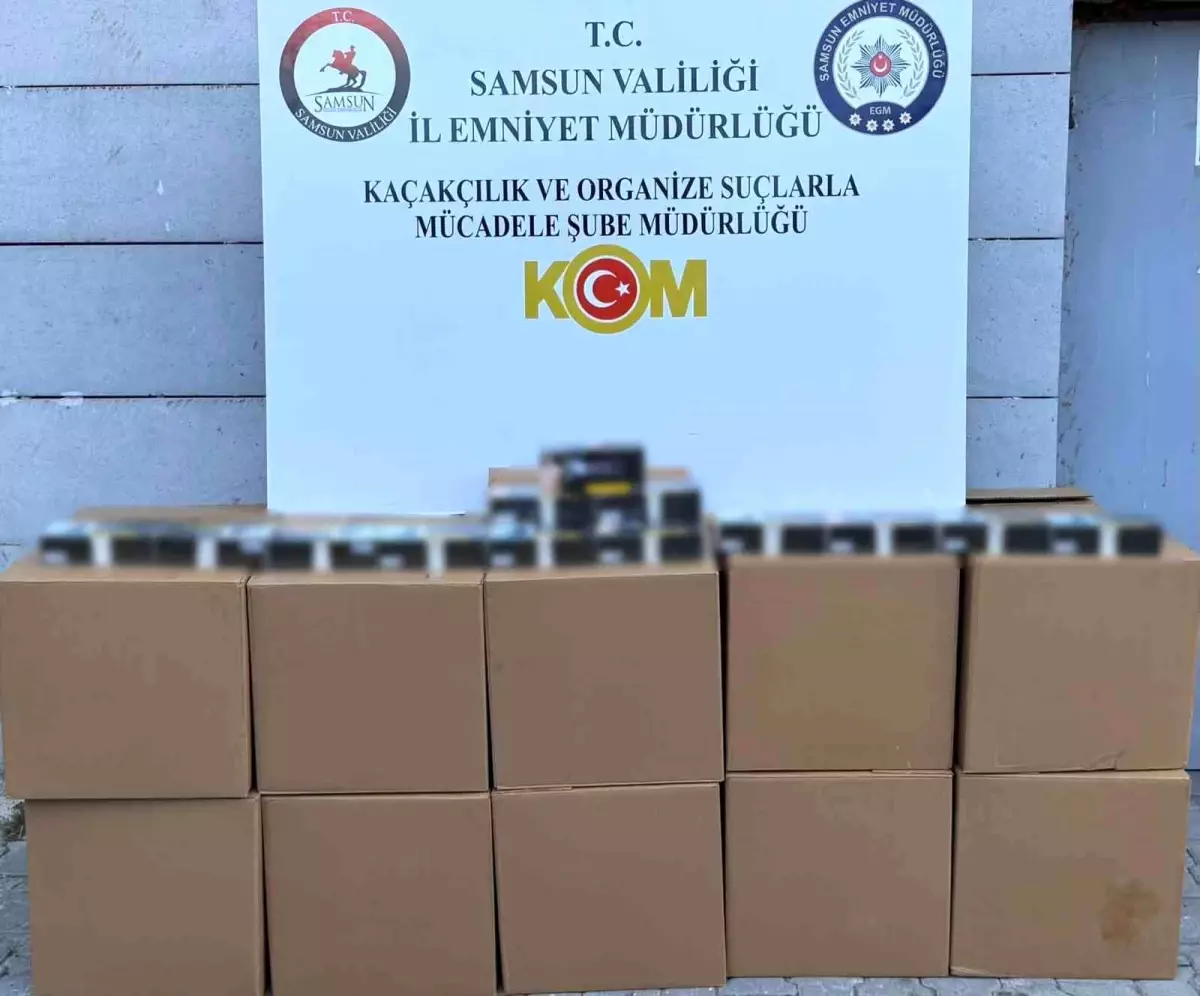 Samsun'da Kaçak Makaron Operasyonu: 200 Bin Adet Ele Geçirildi