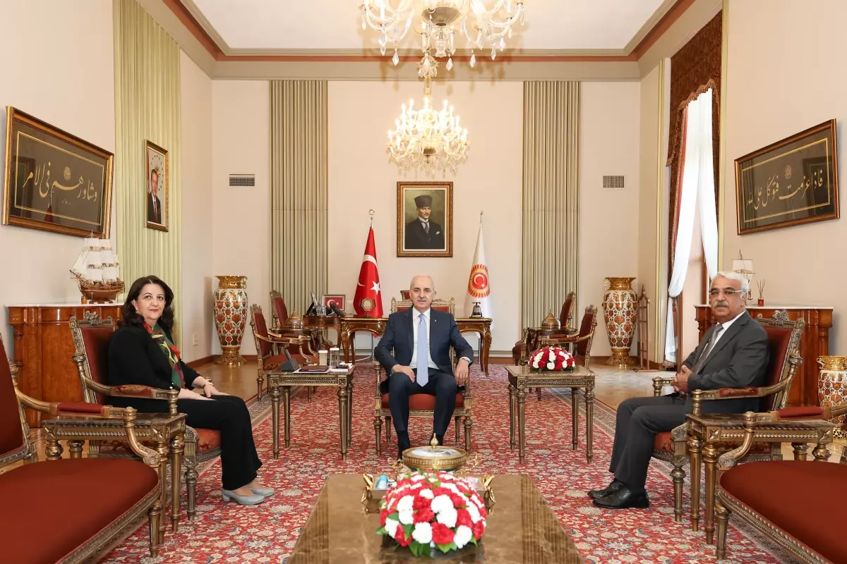 TBMM Başkanı Numan Kurtulmuş, DEM Parti Milletvekilleri Pervin Buldan ve Mithat Sancar'ı kabul etti