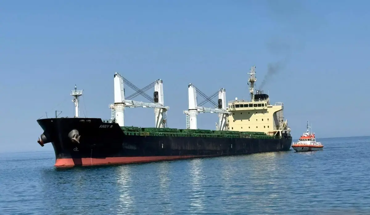 Tekirdağ'da Karaya Oturan Bahama Bayraklı Kuru Yük Gemisi İnceleniyor