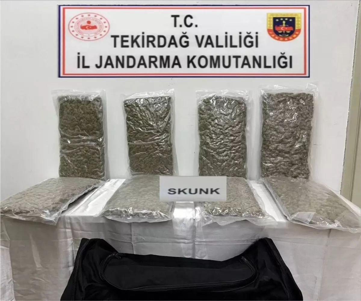 Tekirdağ'da Uyuşturucu Operasyonu: 12 Kilogram Skunk Ele Geçirildi